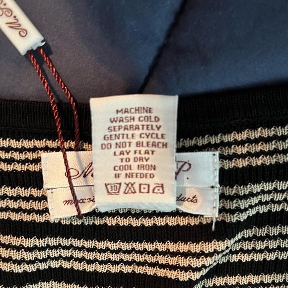 MSSP Max Studio Black & Tan Striped Dress, Long Sleeve, Size Large, NWT - Picture 5 of 7